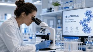 Retatrutide UK research guide covering GLP-1 peptides and UK availability