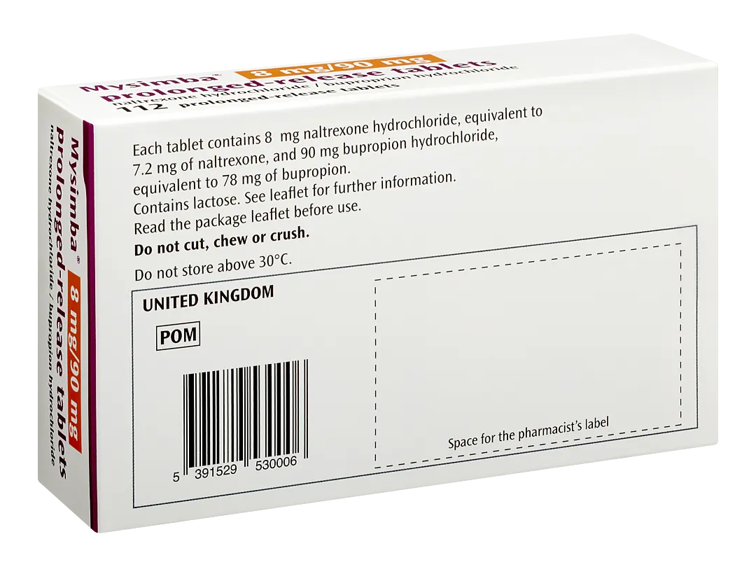Mysimba 8mg 90mg prescription weight management tablets UK